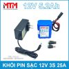 Khoi Pin 12V 3S 5200mah 25A Kem Sac