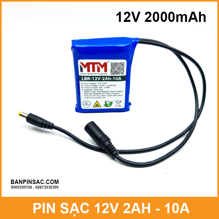 Khoi Pin Sac 12v 2ah 10A Chinh Hang Gia Tot