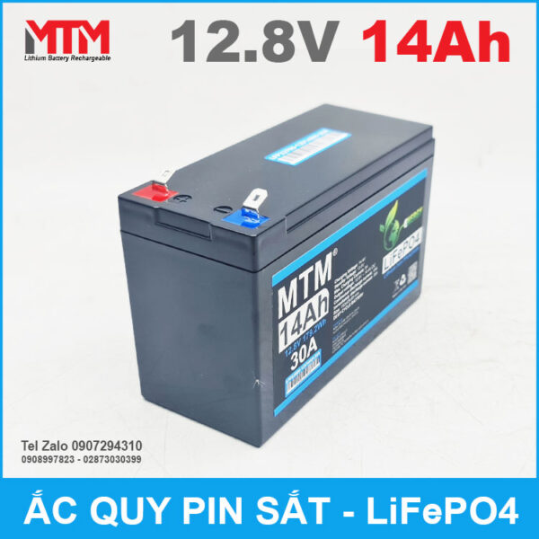 Bình ắc quy pin sắt LiFePo4 12V 14Ah 30A 4