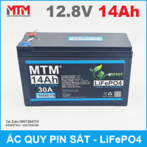 Bình ắc quy pin sắt LiFePo4 12V 14Ah 30A 13