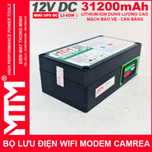 Bộ lưu điện wifi modem camera khóa cửa từ đèn quạt DC USB 9V12V 31200mAh 5A MTM - Mini UPS DC USB 9V 12V 19