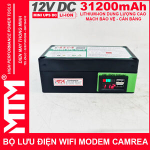 Bộ lưu điện wifi modem camera khóa cửa từ đèn quạt DC USB 9V12V 31200mAh 5A MTM - Mini UPS DC USB 9V 12V 17