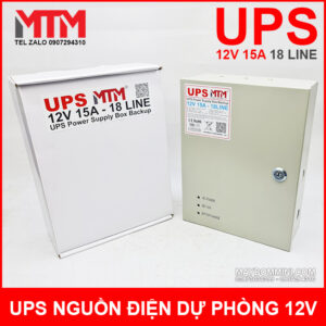 Box UPS nguồn điện dự phòng 12V 15A 18CH 14