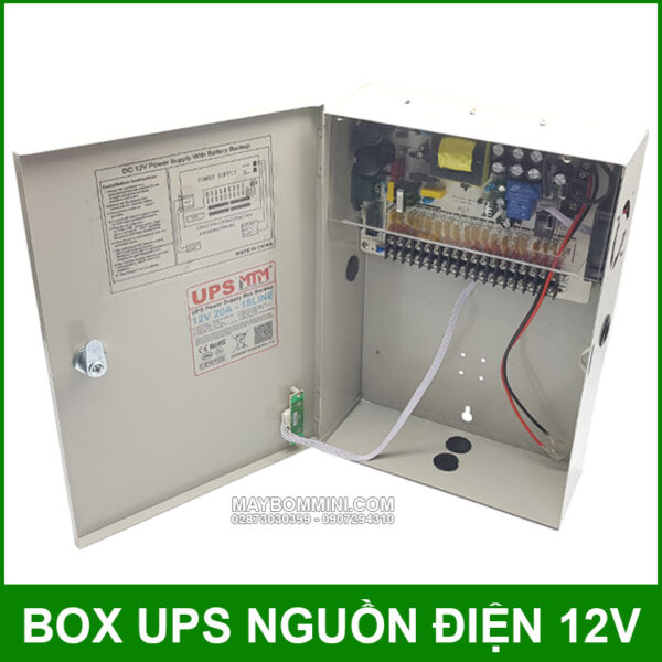 Box UPS nguồn điện dự phòng 12V 20A 18CH 4