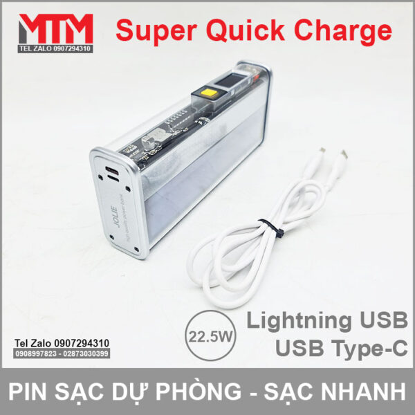 Sạc dự phòng 16000mAh 22.5W - sạc nhanh 2 chiều QC PD 4