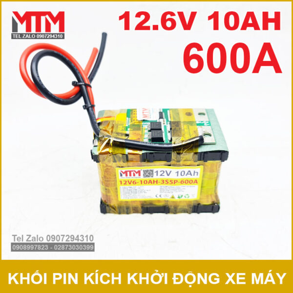 Khối pin kích khởi động xe máy 12.6V 10Ah 600A 3S MTM 3