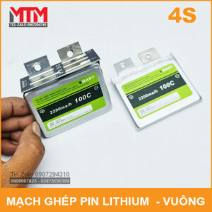 Mạch ghép cell pin lithium ion 3.7V 2200mAh - vuông 21