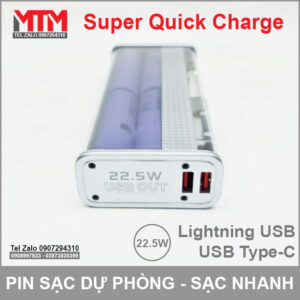 Sạc dự phòng 16000mAh 22.5W - sạc nhanh 2 chiều QC PD 13