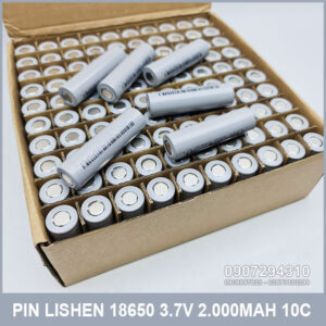 Pin 18650 2000mAh 3.7V 10C Lishen xám 12