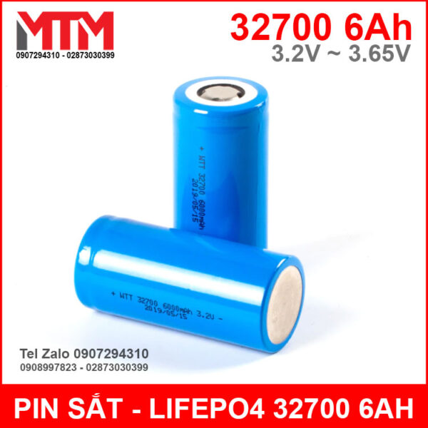 Pin sắt LiFePo4 32700 3.2V 6000mAh 4