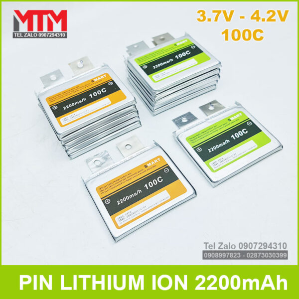 Pin lithium ion 3.7V 2200mAh 100C Smart 6