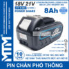 Pin chân phổ thông Makita 18V 21V 8Ah 10 cell mạch 80A led báo pin - Cell Lishen 21700 1