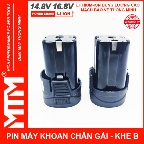 Pin 16.8V 2000mAh 4 cell thiết bị cầm tay - chuẩn khe pin loại B 6