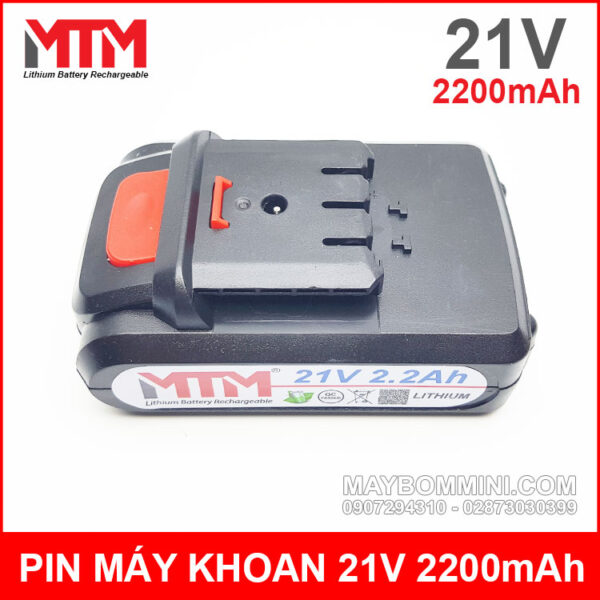 Pin máy khoan bắn vít cầm tay 21V 2200mAh MTM chuẩn C 4