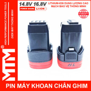 Pin máy khoan bắt vít 16.8V 2.5Ah 4 cell chuẩn khe chân ghim - Cell EVE 12C 30A 19