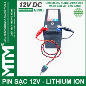 Pin đèn quạt tích điện 12V 21000mAh MTM - chống nước 20