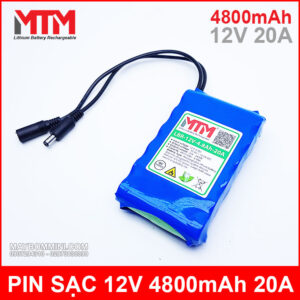 Pin sạc lithium 12V 4800mAh 3S chịu tải 20A MTM 10