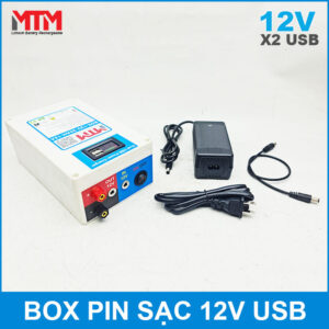 Box pin lithium 12V 18Ah 15A cổng USB 15