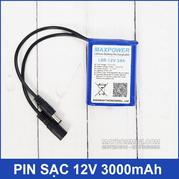 Pin sạc 12V 3000mAh 3