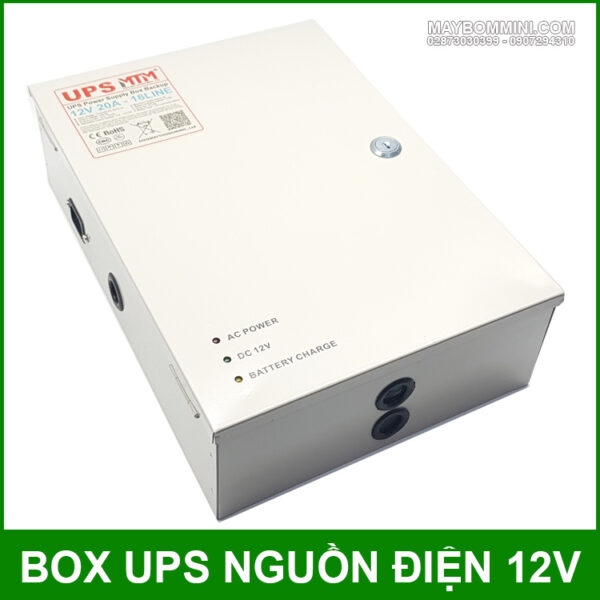 Box UPS nguồn điện dự phòng 12V 20A 18CH 7