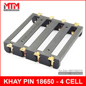 Khay pin 18650 SMT SMD chân đồng 4 cell loại tốt 13