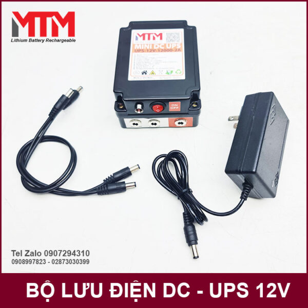 Bộ lưu điện cho camera wifi modem đèn DC 12V 12000mAh MTM 4