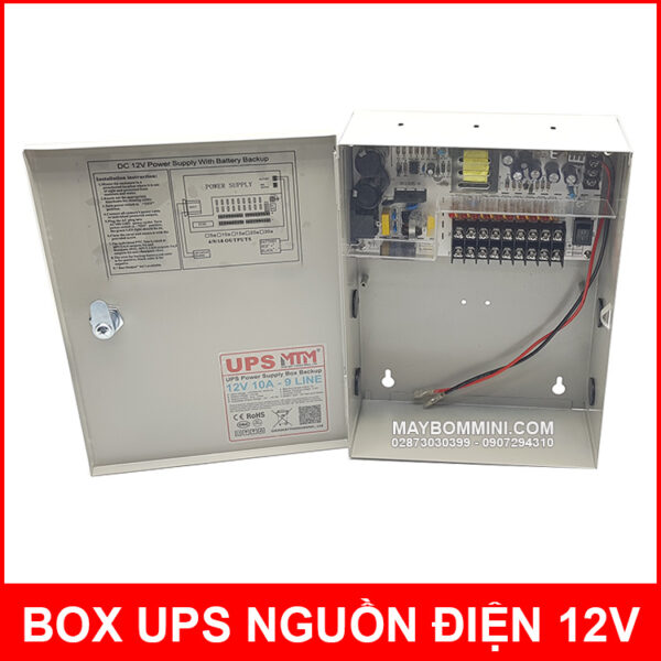 Box UPS nguồn điện dự phòng 12V 10A 9CH 4