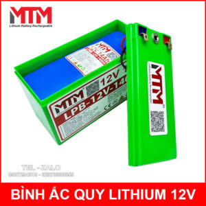 Bình ắc quy pin lithium 12V 14000mah 40A MTM kèm sạc 12