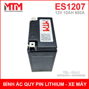 Bình ắc quy pin lithium xe máy 12V 10Ah 600A ES1207 13