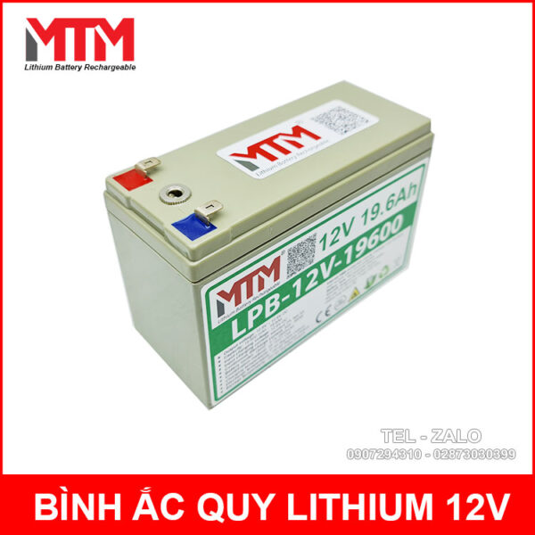 Bình ắc quy pin lithium 12V 19600mah 40A MTM 4