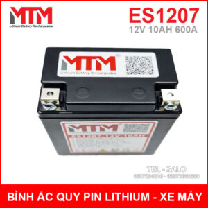 Bình ắc quy pin lithium xe máy 12V 10Ah 600A ES1207 12