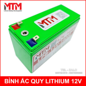 Bình ắc quy pin lithium 12V 14000mah 40A MTM kèm sạc 13