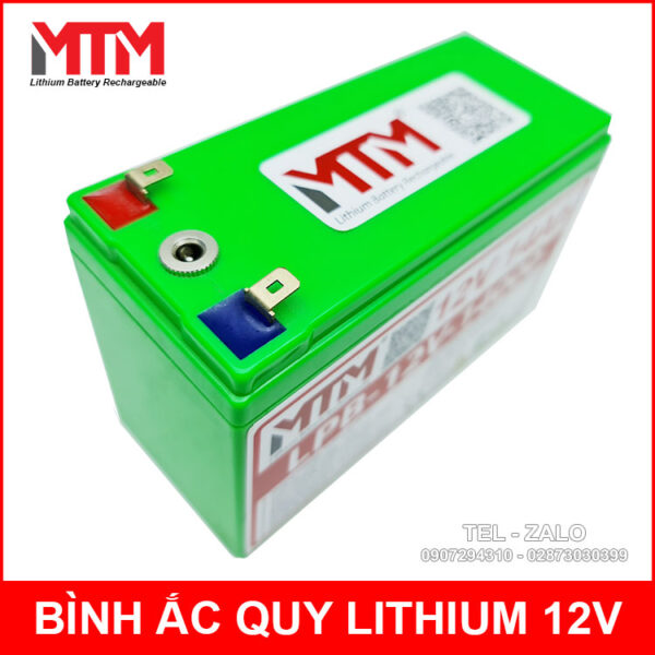 Bình ắc quy pin lithium 12V 14000mah 40A MTM kèm sạc 7