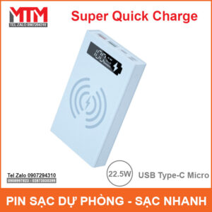 Pin dự phòng 10000mAh sạc nhanh không dây 5 Cell 17