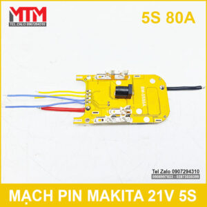 Vỏ pin Makita M21 18V 21V 5 cell kèm báo pin mạch sạc bảo vệ 80A 15