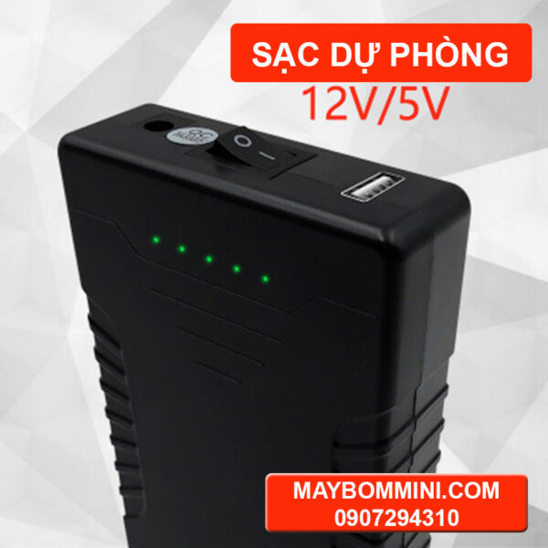 Pin sạc dự phòng 5V 12V 5800mAh On Off led đèn báo pin 4