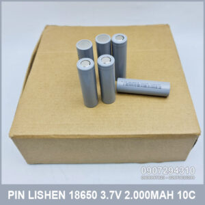 Pin 18650 2000mAh 3.7V 10C Lishen xám 16