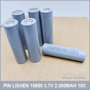 Pin 18650 2000mAh 3.7V 10C Lishen xám 15