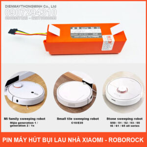 Pin robot hút bụi Xiaomi Roborock S5 S6 S7 Seri - 14.4V 5200mAh 16