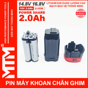 Pin máy khoan chân ghim 16.8V 2Ah 17