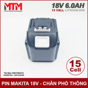 Pin chân phổ thông Makita Hukan Dekton 18V 21 6.0Ah 15 cell mạch 80A 15