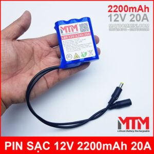 Pin sạc lithium 12V 2200mAh 3S chịu tải 20A MTM 10