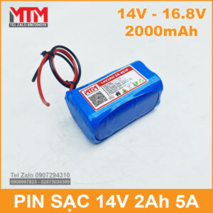 Pin sạc 14V 2Ah 5A 4S MTM 17