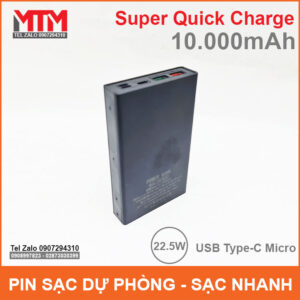 Pin dự phòng 10000mAh sạc nhanh không dây 5 Cell 16