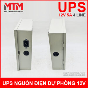 Box UPS nguồn điện dự phòng 12V 5A 4CH kèm ắc quy 12V 7.5Ah 11