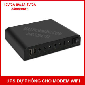 UPS dự phòng modem wifi camera 5V 9V 12V 24000mAh 16