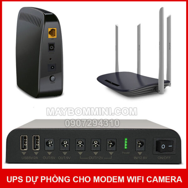 UPS dự phòng modem wifi camera 5V 9V 12V 24000mAh 4