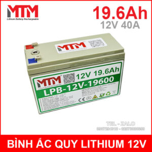 Bình ắc quy pin lithium 12V 19600mah 40A MTM 11