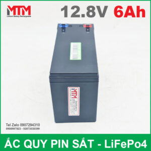 Bình ắc quy pin sắt LiFePo4 12V 6Ah 30A 12