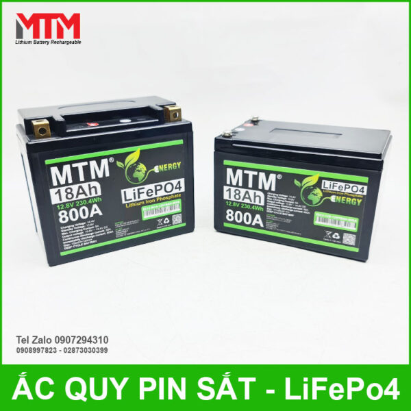 Bình ắc quy pin xe máy 12.8V 18Ah 800A MTM ES12-M14-12V18AH-800A 9